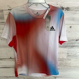 Adidas Boys Aeroready Tie Dye Sport Shirt L NEW